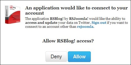 RSBlog! - automatically publish Joomla! posts to twitter